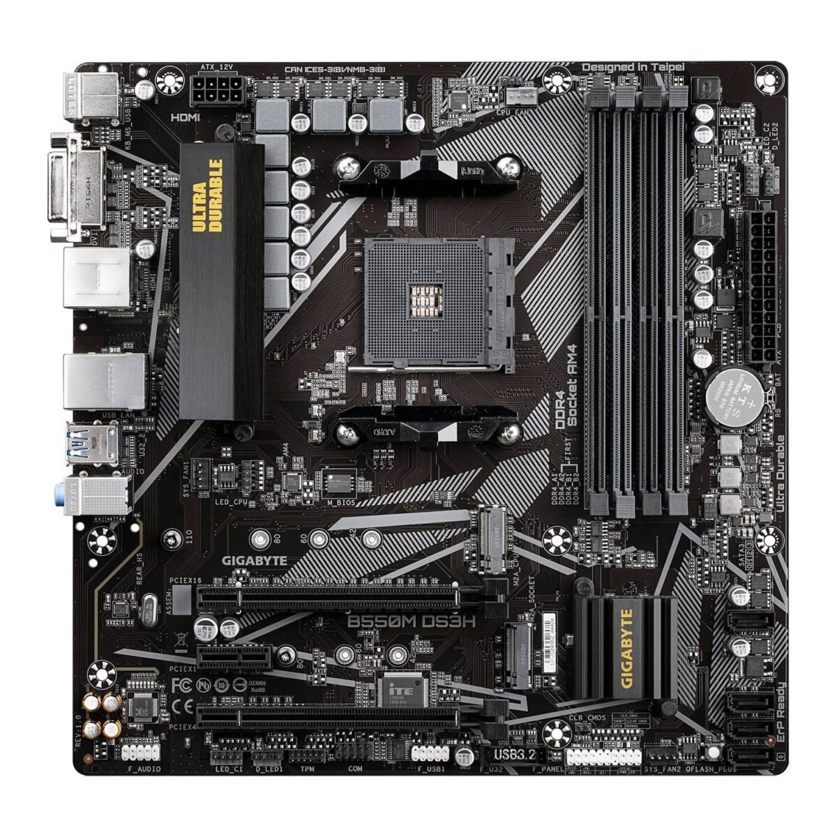 Motherboard Micro-ATX Gigabyte B550M DS3H AC DDR4 SktAM4 - Image 3