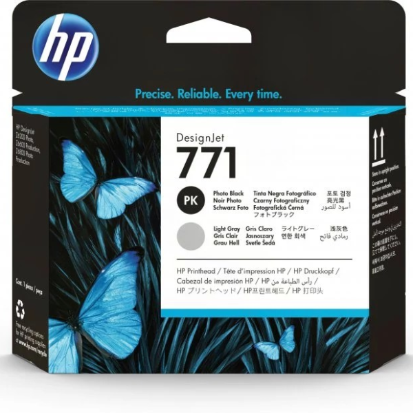 Tinteiro HP 771 Photo Black/Light Gray Designjet Printhead