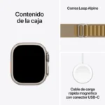 Apple Watch Ultra 2 GPS + Cellular 49mm Titânio Natural com Bracelete Loop Alpine S Bronze - Image 2