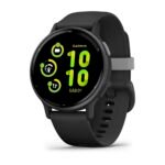 Smartwatch Garmin Vívoactive 5 Rebordo em Alumínio Cor Ardósia com Caixa Preta e Bracelete em Silicone