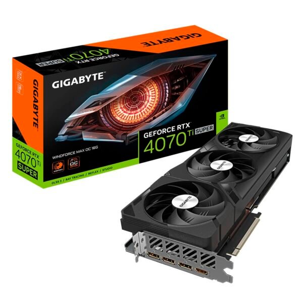 Placa Gráfica Gigabyte NVIDIA GeForce RTX­­ 4070 Ti Super "Ada Lovelace" Windforce Max OC 16GB GDDR6X DLSS3
