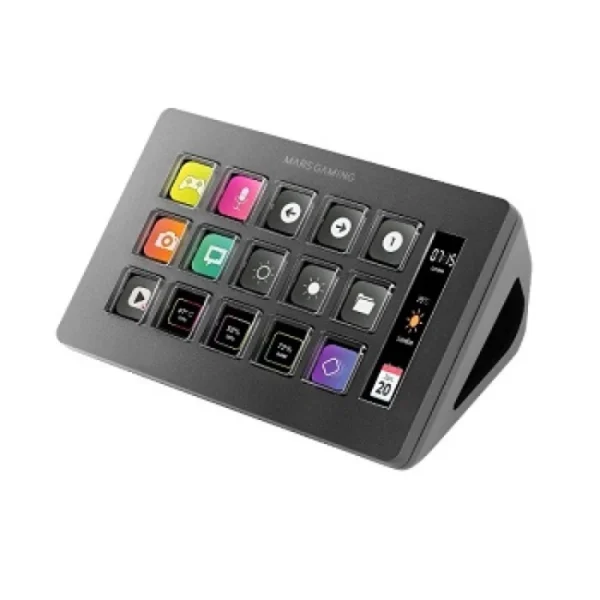Stream Deck Slim Mars Gaming MSD-One15 Teclas LCD Personalizáveis Preto
