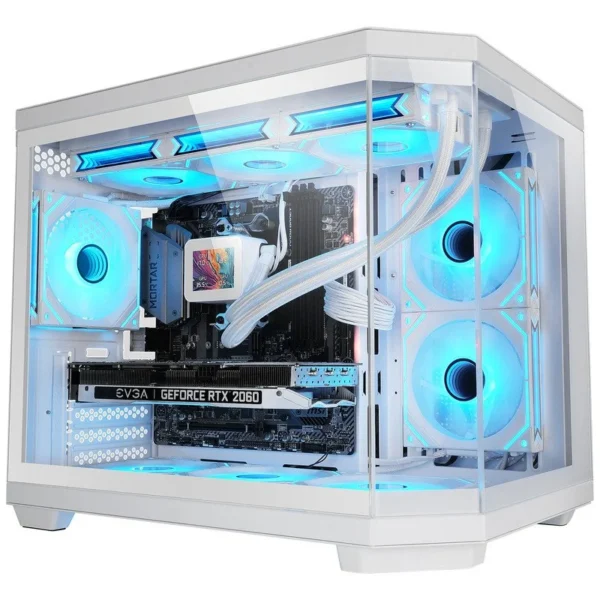 Caixa Gaming Micro-ATX Mars Gaming MC-3TCOREM Vidro Temperado Triplo Duas Câmaras USB-C Branca