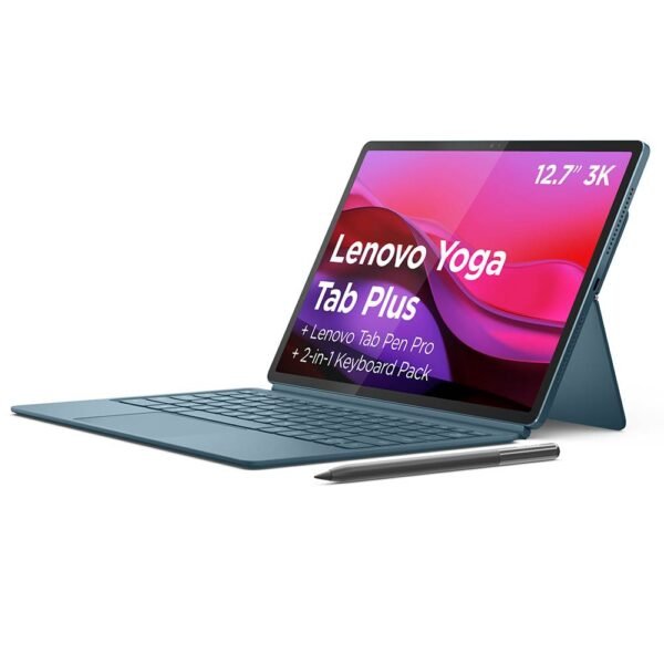 Tablet Lenovo Yoga Tab Plus TB520FU 12.7" 16GB 256GB Wi-Fi Tidal Teal + Teclado 2-in-1 Keyboard Pack + Pen Stylus