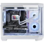 Caixa Gaming Micro-ATX Mars Gaming MC-3TCOREM Vidro Temperado Triplo Duas Câmaras USB-C Branca - Image 5