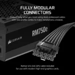 Fonte Alimentação ATX Corsair RMe Series RM750e 750W Cybenetics 80 Plus Gold Modular - Image 5