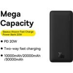 Powerbank Baseus Airpow 20000mAh 20W Preta - Image 3
