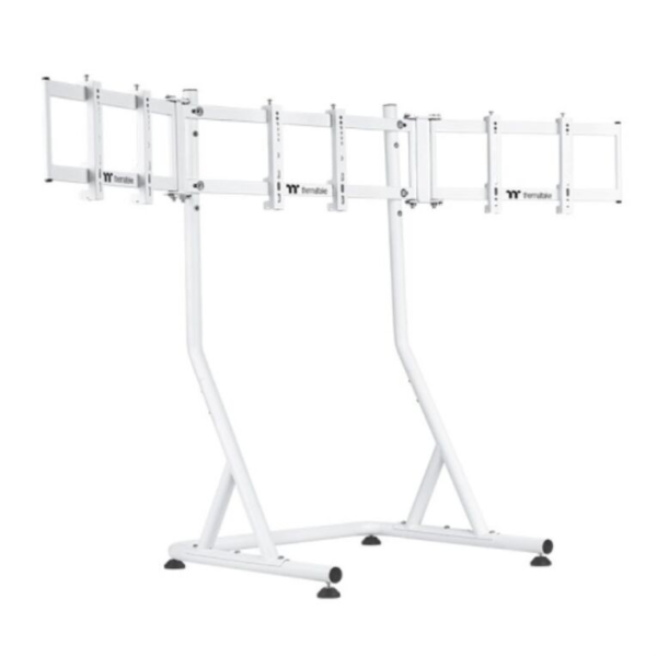 Suporte para 3 monitores 32" Thermaltake Triple Racing Branco