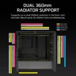 Caixa Extended-ATX Corsair Frame 4000D RS ARGB Vidro Temperado Preta - Image 5