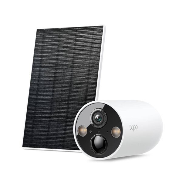 Câmara de Segurança TP-Link Tapo TC85 2K 4MP Outdoor IP66 Security Wi-Fi com Bateria + Painel Solar Tapo A201
