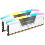 Memória RAM Corsair Vengeance RGB 64GB (2x32GB) DDR5-6000MHz CL30 Branca