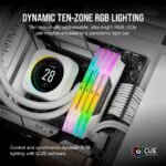 Memória RAM Corsair Vengeance RGB 64GB (2x32GB) DDR5-6000MHz CL30 Branca - Image 2