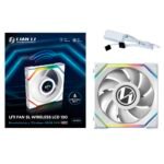 Ventoinha 120mm Lian Li Uni Fan SL120 LCD Wireless RGB 4 Pinos PWM Branca - Image 2