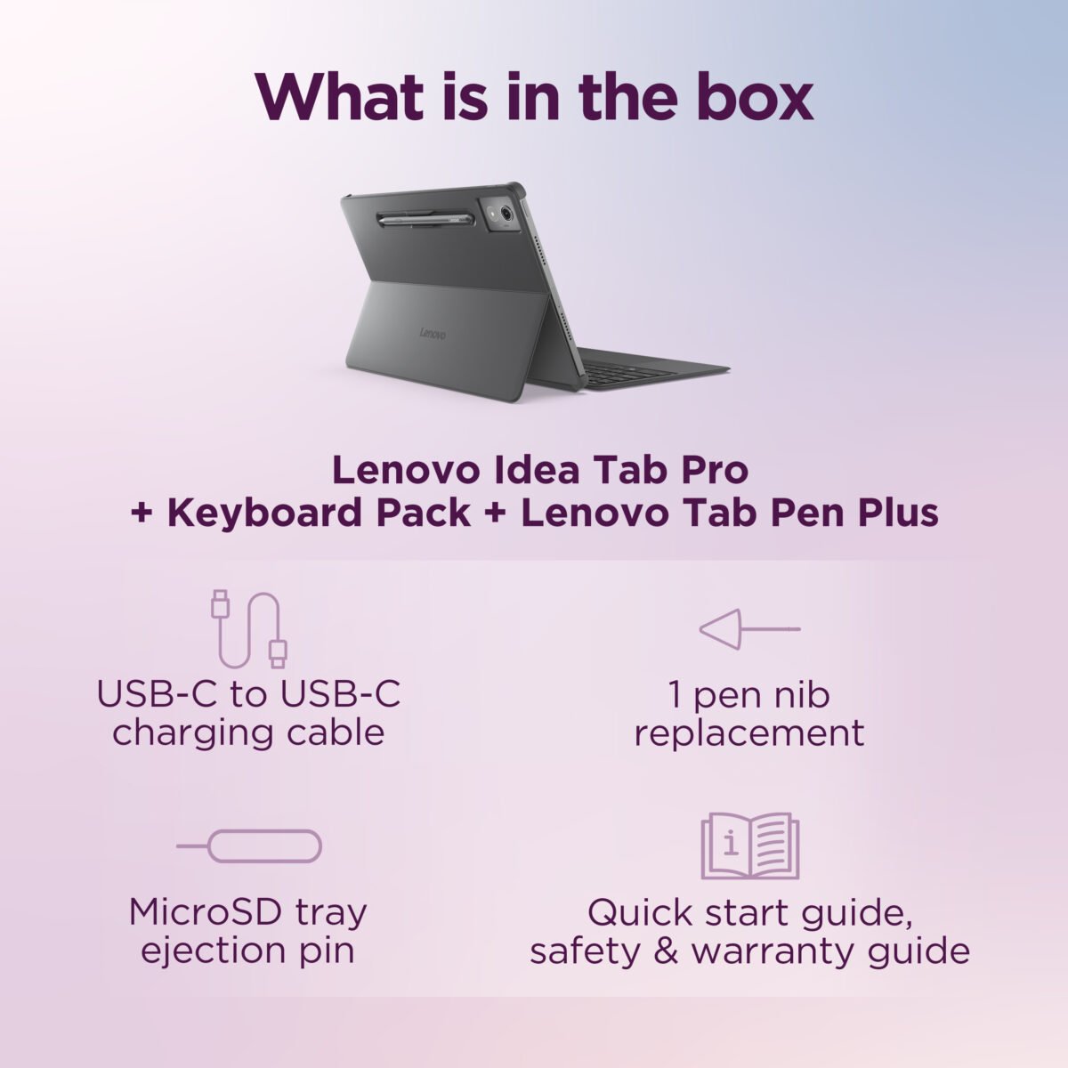 Tablet Lenovo Idea Tab Pro 12.7'' 3K 8GB 256GB Cinzento + Caneta + Teclado - Image 4