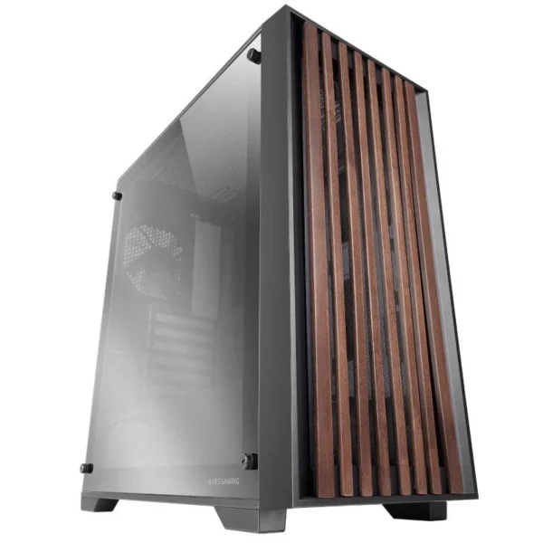 Caixa ATX Mid-Tower Mars Gaming MC-WOOD Vidro Cromado