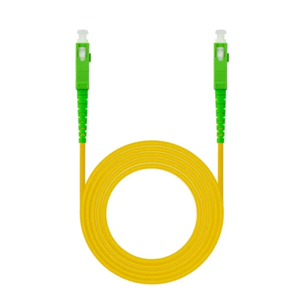 Cabo de fibra óptica (FTTH) SC-APC para SC-APC, monomodo (OS2) Simplex, LSZH, 1,0m