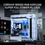 Caixa Corsair iCUE LINK 9000D RGB AIRFLOW Full Tower ATX vidro temperado Branco - Image 8