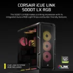 Caixa Corsair iCUE LINK 5000T LX RGB Mid Tower E-ATX Vidro Temperado Preta - Image 7