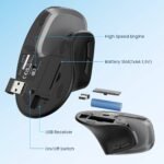 Rato Óptico Ewent EW3154 Ergonomic Vertical Wireless 3200DPI Preto - Image 5