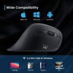 Rato Óptico Ewent EW3154 Ergonomic Vertical Wireless 3200DPI Preto - Image 7