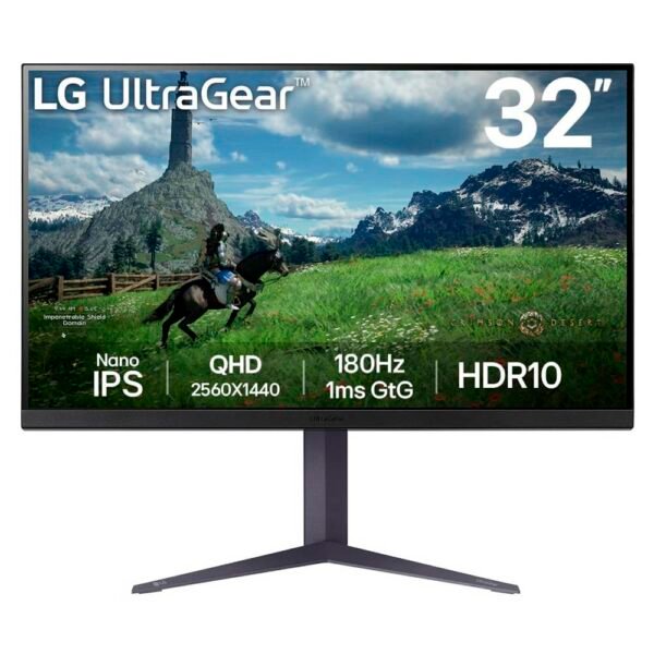 Monitor LG UltraGear 32GS85Q-B IPS 31.5” QHD 16:9 180Hz FreeSync / G-SYNC Compatible