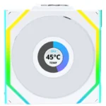 Ventoinha Lian Li UNI FAN SL120 LCD Wireless RGB PWM Branco 120mm (Pack 3) - Image 3