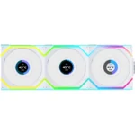 Ventoinha Lian Li UNI FAN SL120 LCD Wireless RGB PWM Branco 120mm (Pack 3)