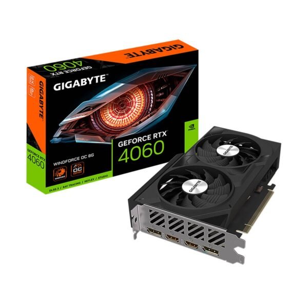 Placa Gráfica Gigabyte NVIDIA GeForce RTX 4060 "Ada Lovelace" WindForce OC 8GB GDDR6 DLSS3