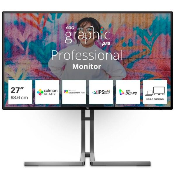 Monitor AOC Graphic Pro U27U3CV IPS 27" 4K UHD 60Hz 4ms Adaptive-Sync