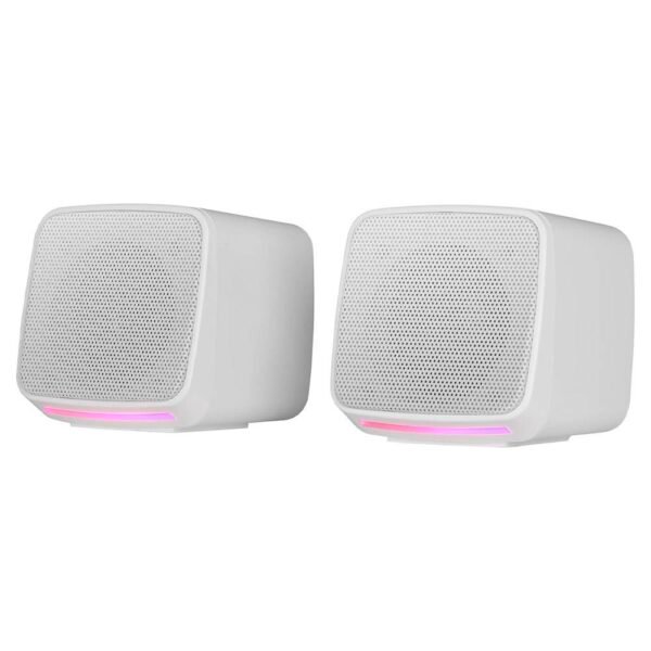 Colunas Mars Gaming MS-PRO RGB Stereo 2.0 10W Brancas