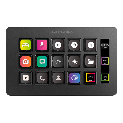 Stream Deck Mars Gaming MSD-TWO Preto