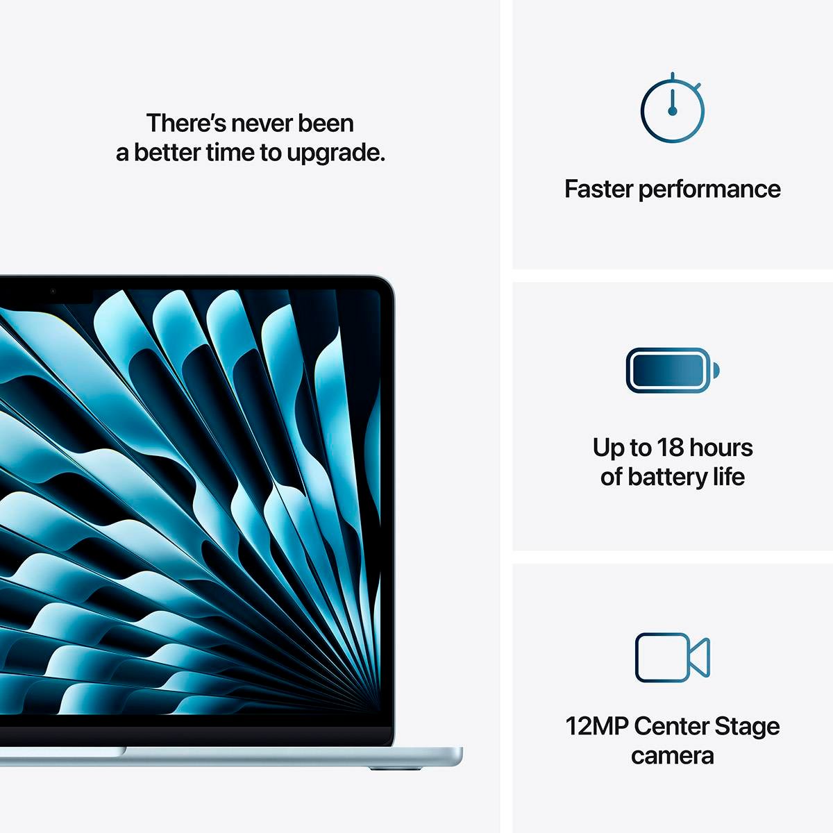 Apple MacBook Air 13.6" | M4 CPU 10-core, GPU 8-core 16GB 256GB Azul-céu + Adaptador USB-C 30W - Image 3