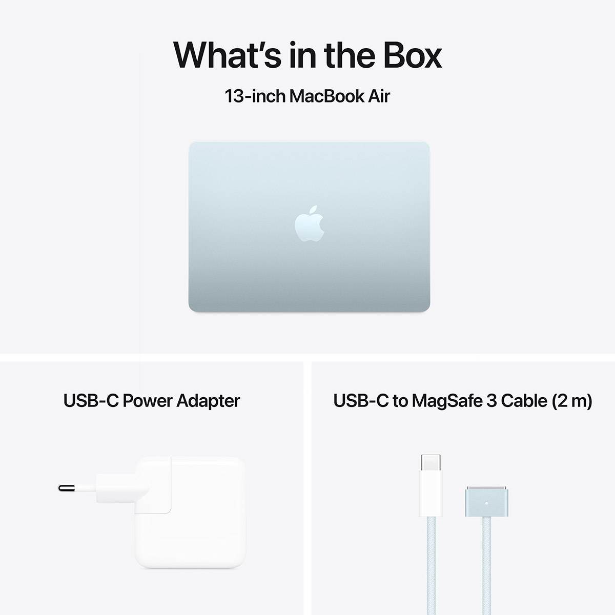 Apple MacBook Air 13.6" M4 CPU 10-core, GPU 10-core 16GB 512GB Azul-céu + Adaptador USB-C Duplo 35W - Image 5
