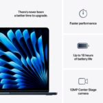 Apple MacBook Air 15.3" M4 CPU 10-core, GPU 10-core 16GB 256GB Meia-noite + Adaptador USB-C Duplo 35W - Image 3