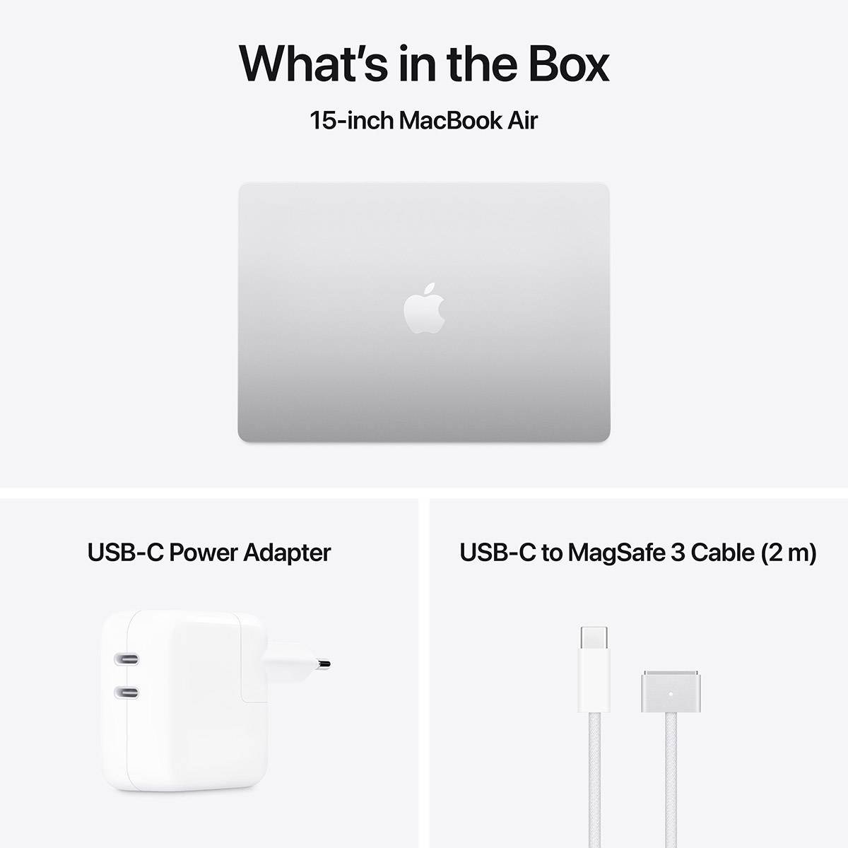 Apple MacBook Air 15.3" M4 CPU 10-core, GPU 10-core 16GB 256GB Prateado + Adaptador USB-C Duplo 35W - Image 8
