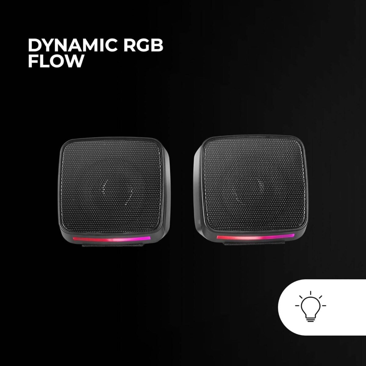 Colunas Mars Gaming MS-PRO RGB Stereo 2.0 10W Pretas - Image 4