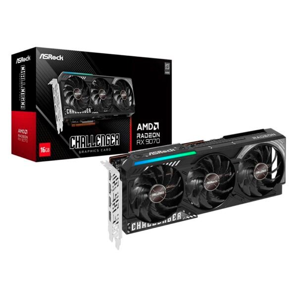 Placa Gráfica AsRock AMD Radeon RX 9070 Challenger 16GB GDDR6