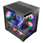Caixa Mars Gaming MC-View2 Micro-ATX com Dois Vidros Temperados e Ventoinha FRGB 120mm Preta - Image 4