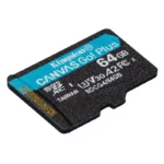 Cartão de Memória MicroSD Kingston Canvas Go Plus Gen4 64 GB 200 MB/s A2 U3 V30 com adaptador - Image 2