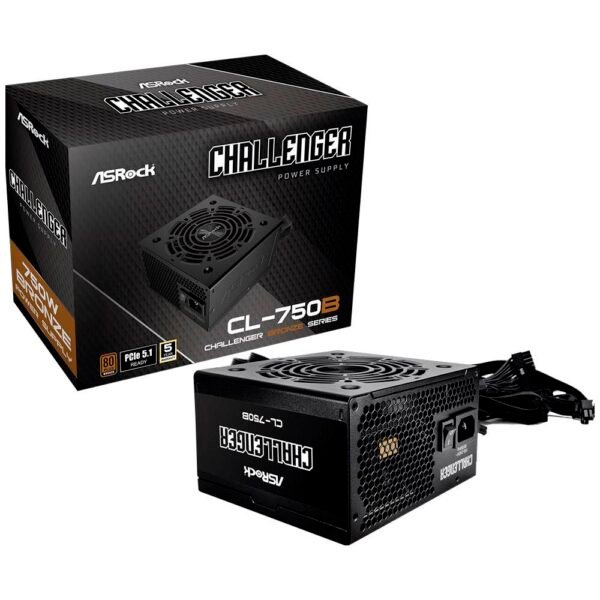 Fonte de Alimentação ATX AsRock Challenger CL-750B 750W 80 Plus Bronze
