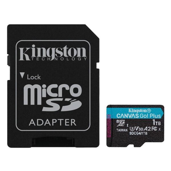 Cartão de Memória microSDXC Kingston Canvas Go! Plus Gen4 1TB (200MB/s) UHS-I, U3, V30, A2 + Adaptador SD