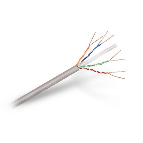Linha Rígida UTP RJ45 Cat.6 AWG24 Net, Cinza, 100% Cobre para Instalação