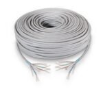 Cabo de rede rígido FTP Cat.6 RJ45 AWG24, cinza, cabo de 1 metro, 100% cobre para instalação - Image 2