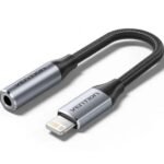 Adaptador Audio Vention BMBHA/ Jack 3.5 Hembra – USB Tipo-C Macho/ 10cm/ Gris