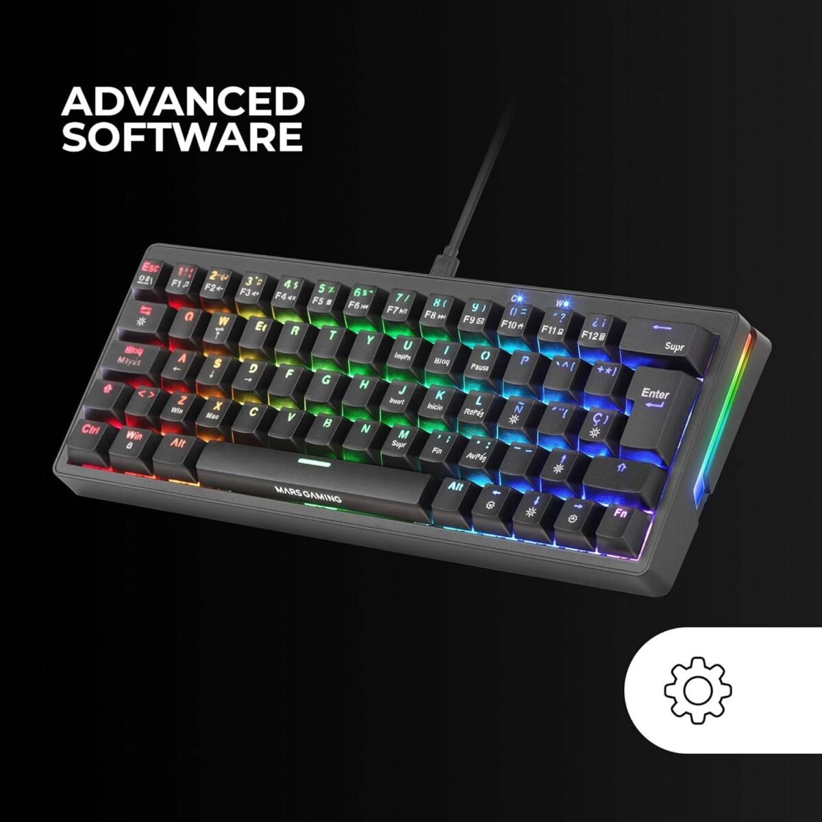 Teclado Mecânico Mars Gaming MKMINIPRO Black RGB 60% PT Linear Lubricated Switches - Image 5