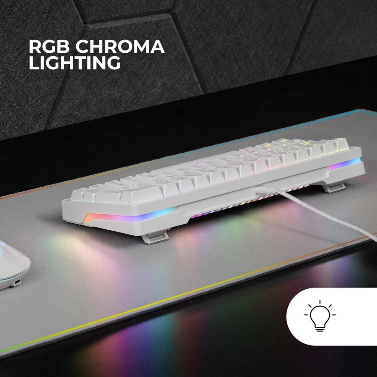 Teclado Mecânico Mars Gaming MKMINIPRO White RGB 60% PT Blue Switches - Image 4