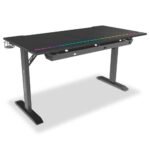 Secretária Gaming Alpha Gamer Starla RGB (140x72cm) Gaming Station Preta - Image 2