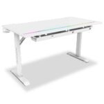 Secretária Gaming Alpha Gamer Starla RGB (140x72cm) Gaming Station Branca - Image 2