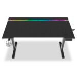 Secretária Elevatória Elétrica Alpha Gamer Zorya RGB (140x72cm) Gaming Station Preta - Image 4