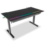 Secretária Elevatória Elétrica Alpha Gamer Zorya RGB (140x72cm) Gaming Station Preta - Image 2